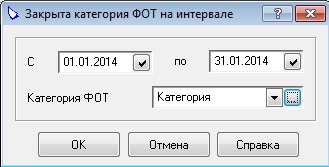 Закрыта категория ФОТ на интервале Закрыта категория ФОТ на интервале